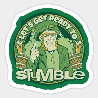 St Patrick’s let’s get ready to stumble leprechaun Sticker